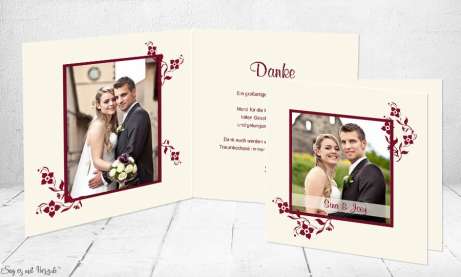 Dankeskarten Hochzeit Klappkarte