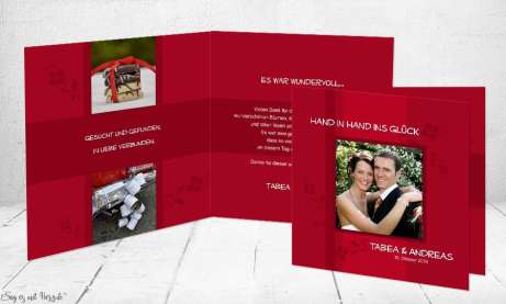 Dankeskarte Hochzeit Klappkarte