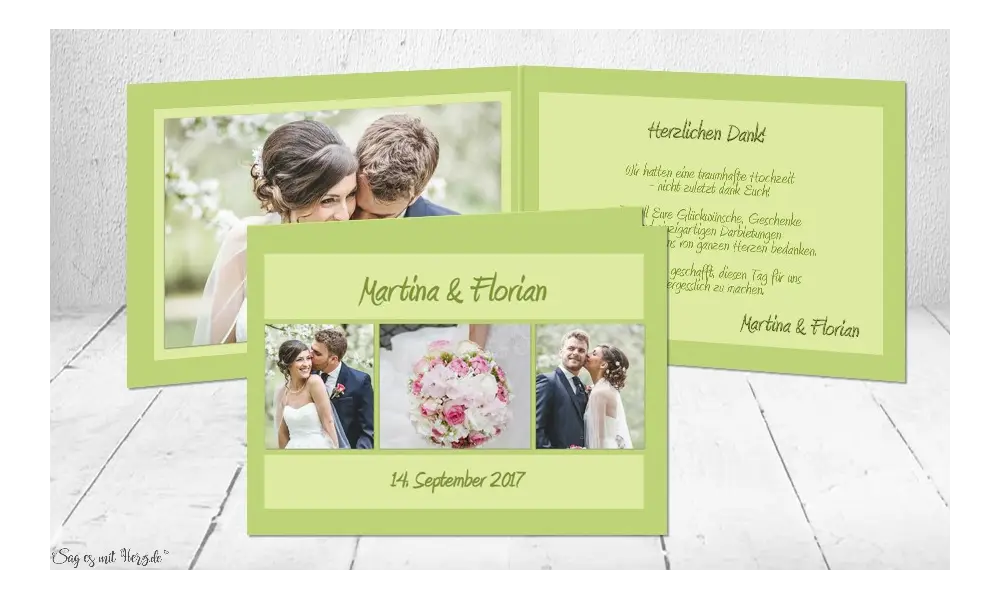 Dankeskarte Hochzeit Klappkarte