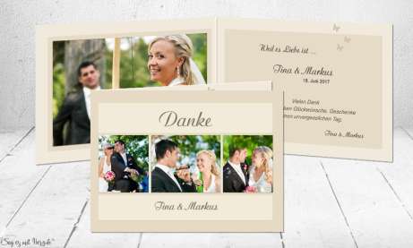 Dankeskarte Hochzeit Klappkarte
