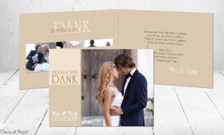 Dankeskarte Hochzeit Klappkarte