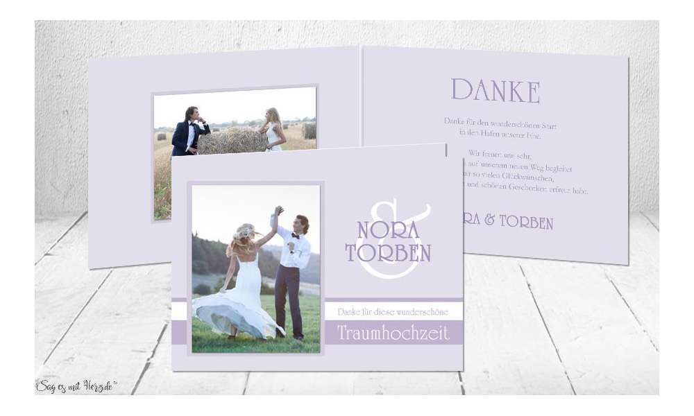 Dankeskarte Hochzeit Klappkarte