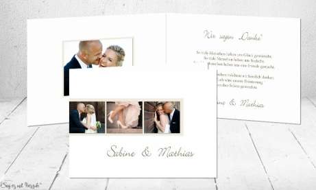 Dankeskarte Hochzeit Klappkarte