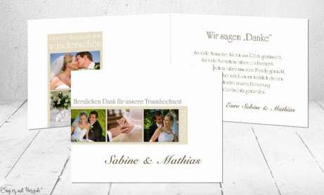 Dankeskarte Hochzeit Klappkarte