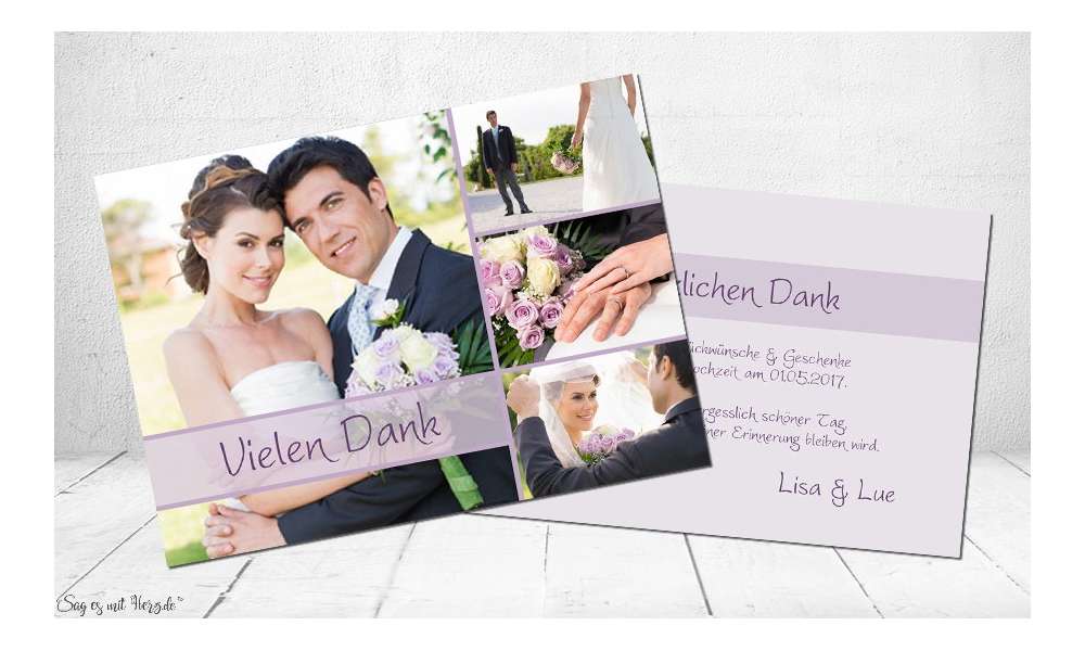 Dankeskarten Hochzeit