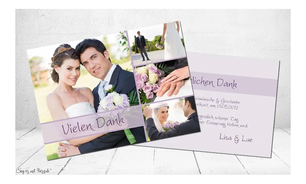 Dankeskarten Hochzeit