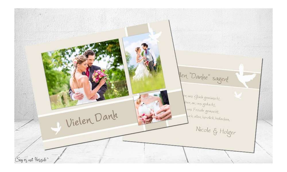 Dankeskarten Hochzeit