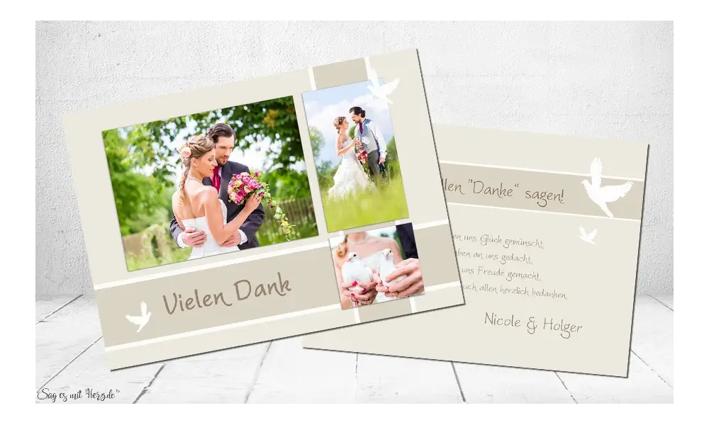 Dankeskarten Hochzeit