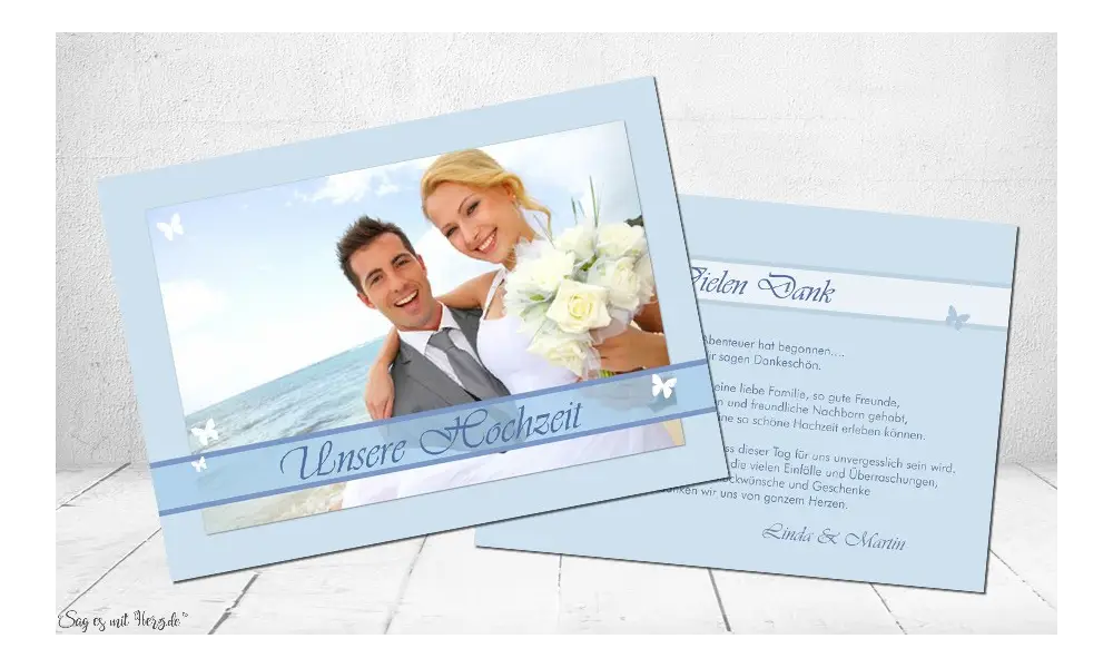 Dankeskarten Hochzeit
