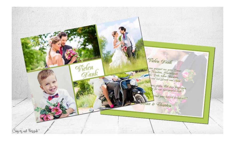 Dankeskarten Hochzeit