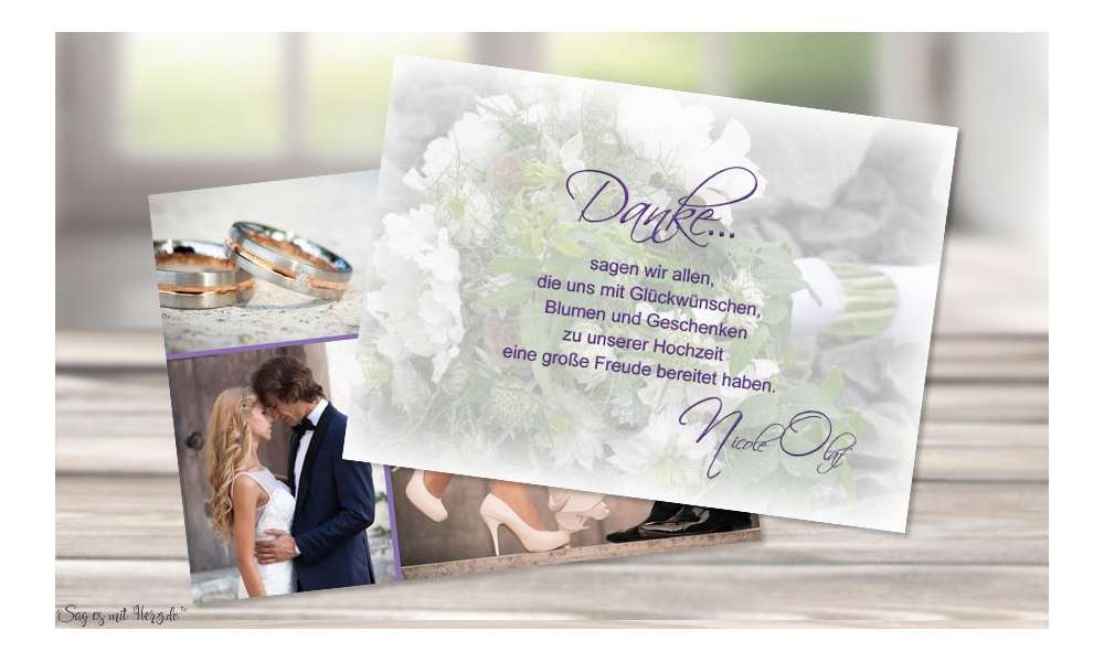 Dankeskarten Hochzeit