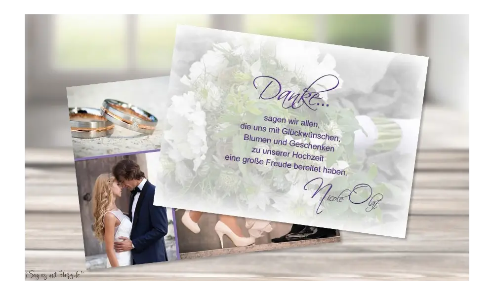Dankeskarten Hochzeit