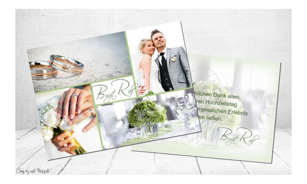 Dankeskarten Hochzeit