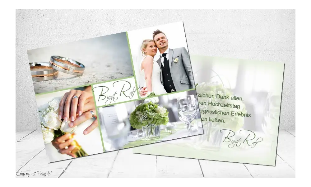 Dankeskarten Hochzeit