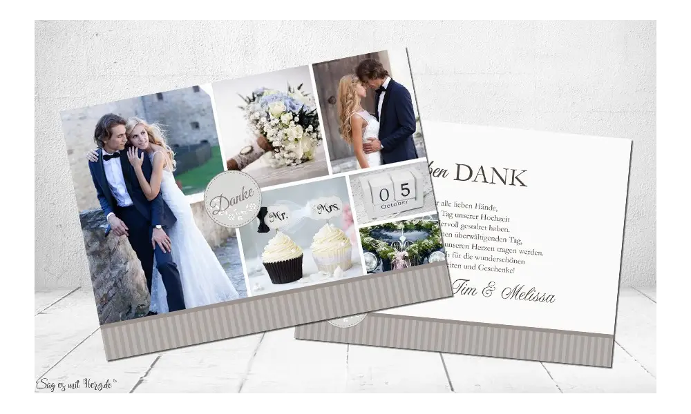 Dankeskarte Hochzeit