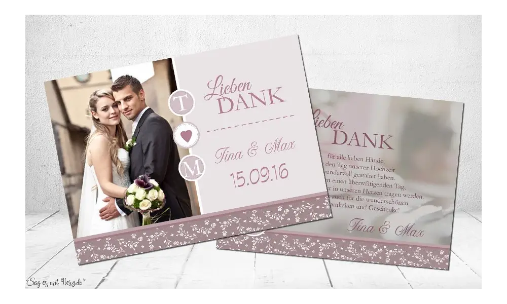 Dankeskarte Hochzeit