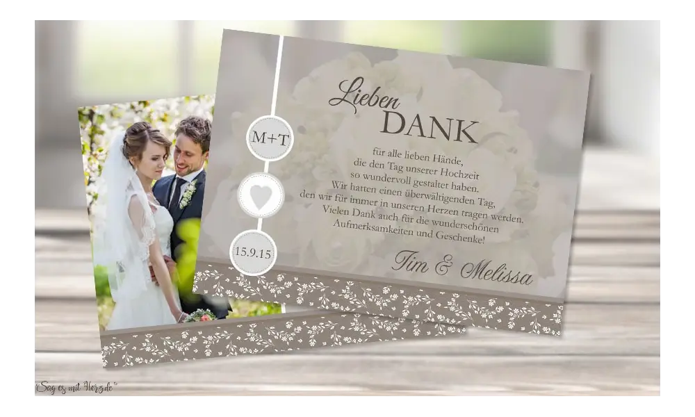 Dankeskarte Hochzeit
