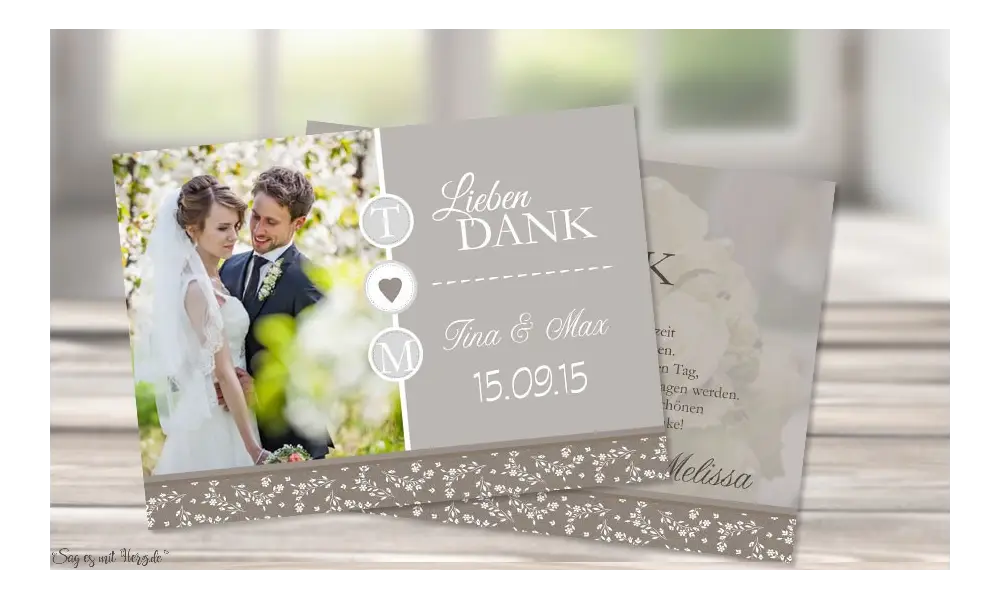 Dankeskarte Hochzeit