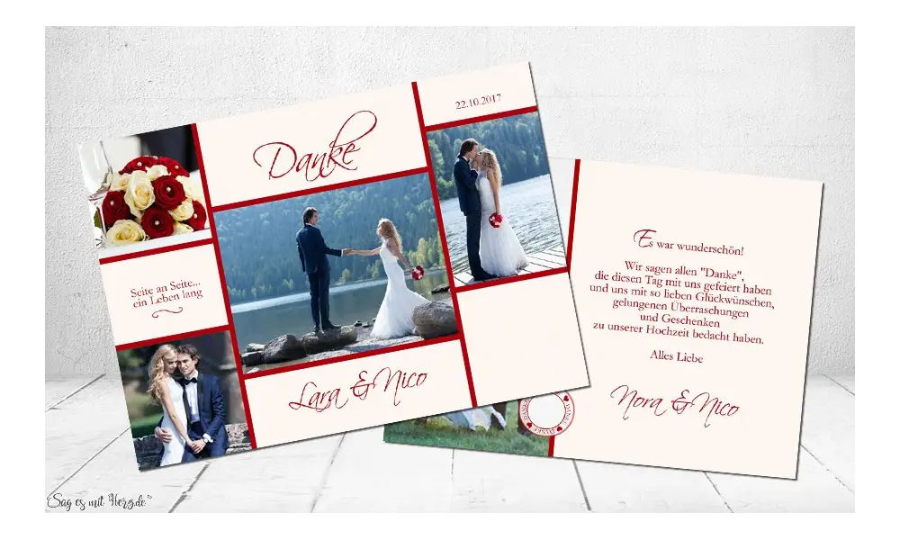 Dankeskarte Hochzeit