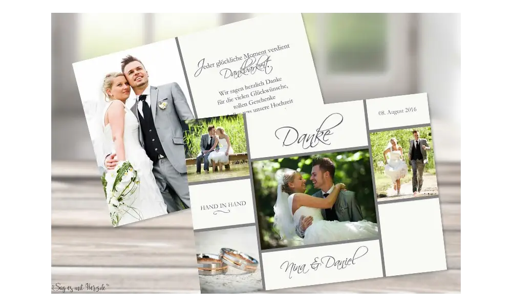 Dankeskarte Hochzeit
