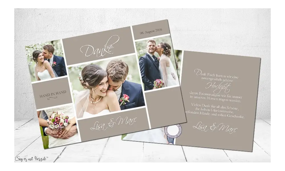 Dankeskarte Hochzeit