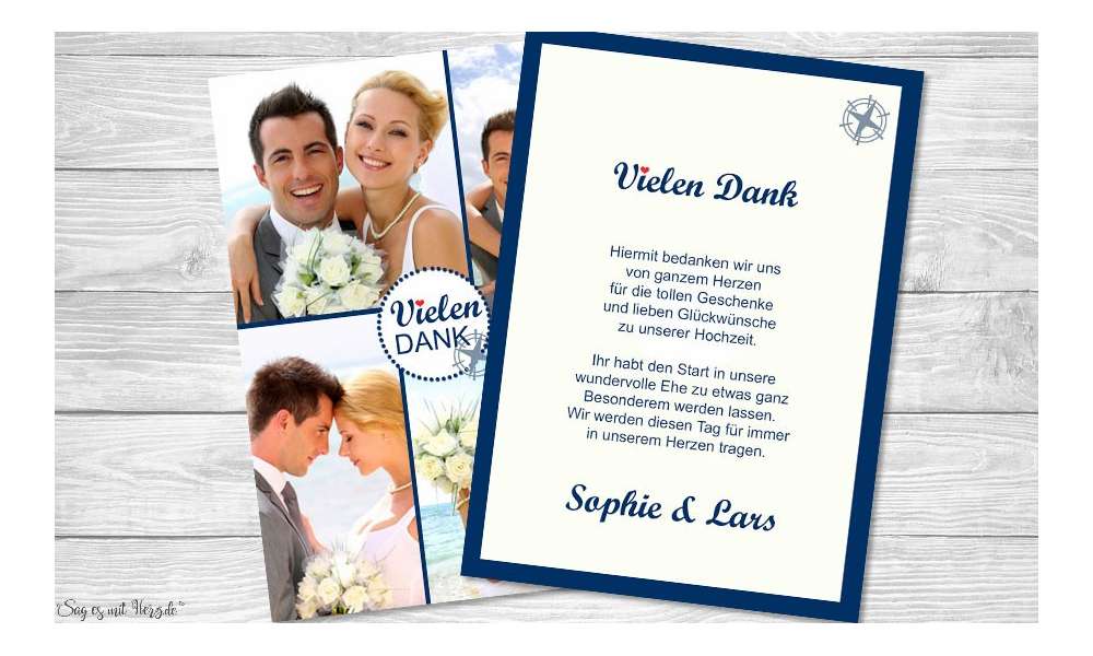 Dankeskarte Hochzeit