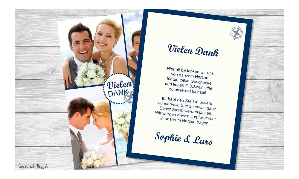 Dankeskarte Hochzeit