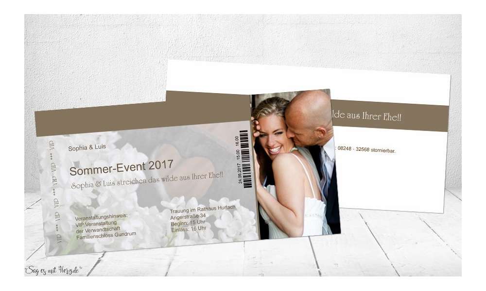 Hochzeitseinladung Vintage