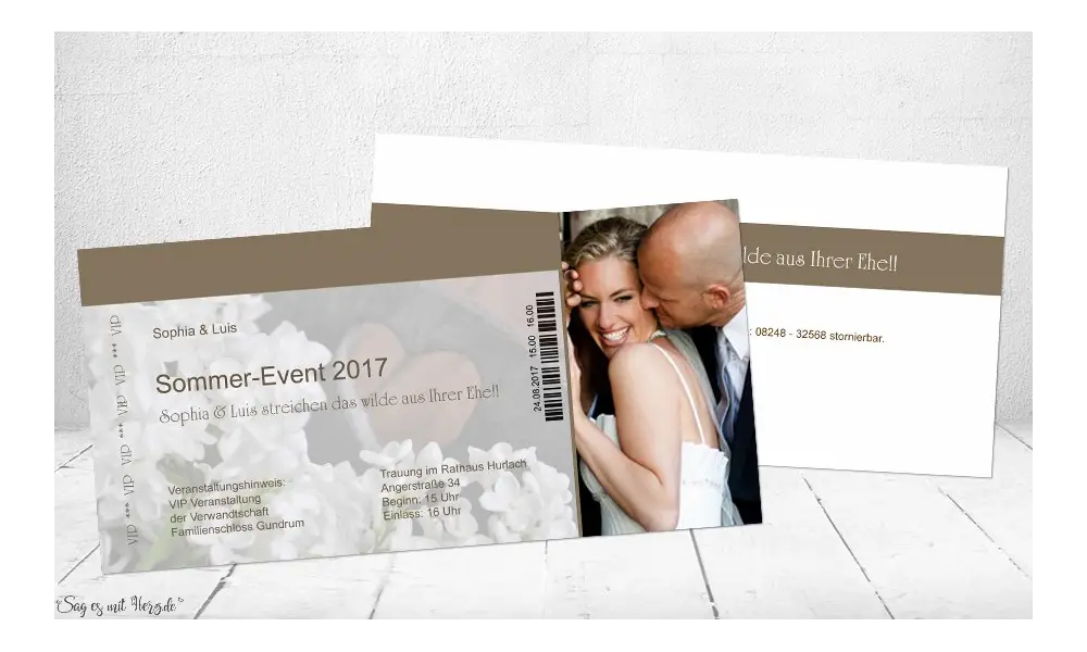 Hochzeitseinladung Vintage