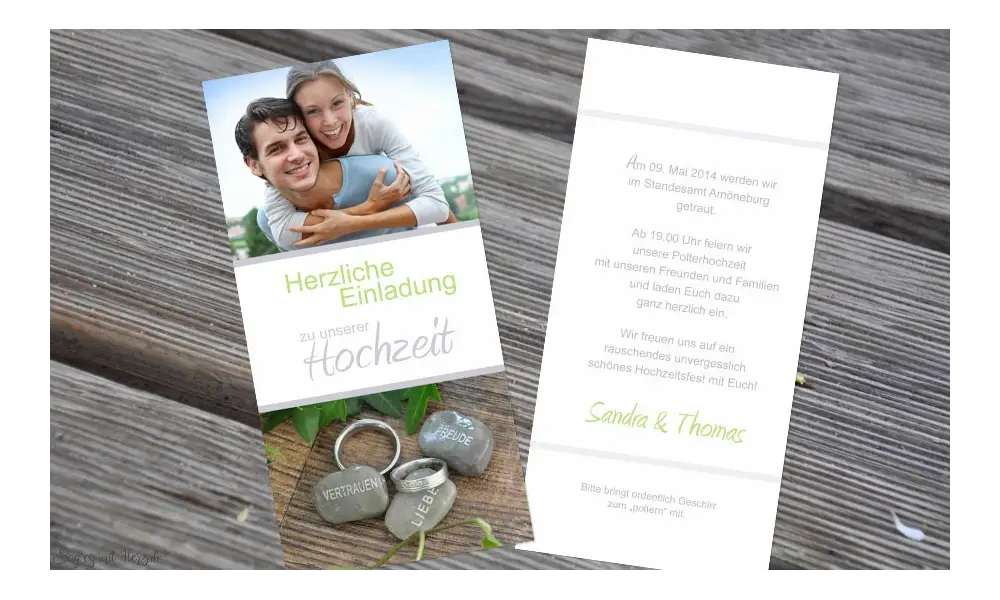Hochzeitseinladung Vintage