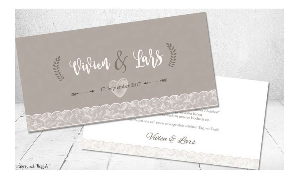 Hochzeitseinladung Vintage