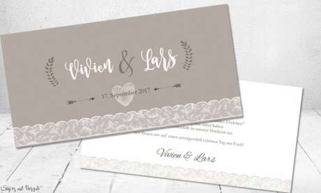 Hochzeitseinladung Vintage