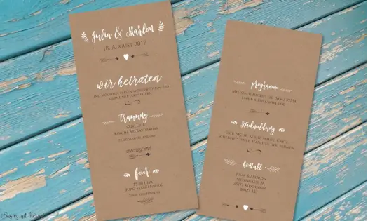 Hochzeitseinladung Vintage