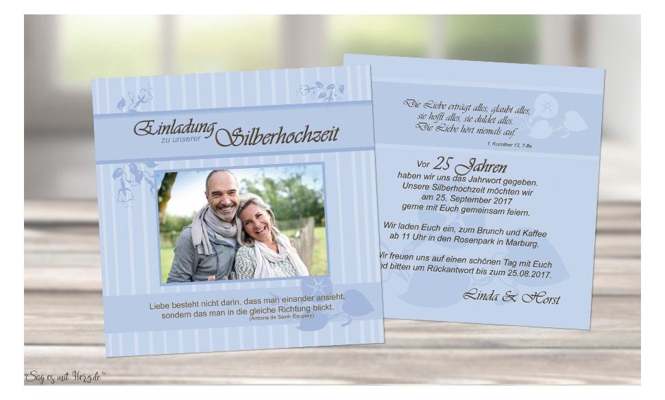 Einladungskarte Hochzeit quadratisch