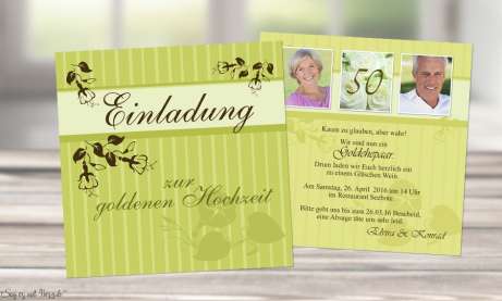 Einladungskarte Hochzeit quadratisch