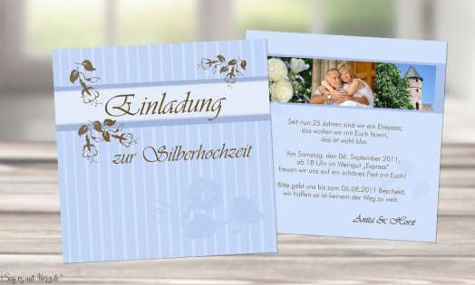 Einladungskarte Hochzeit quadratisch