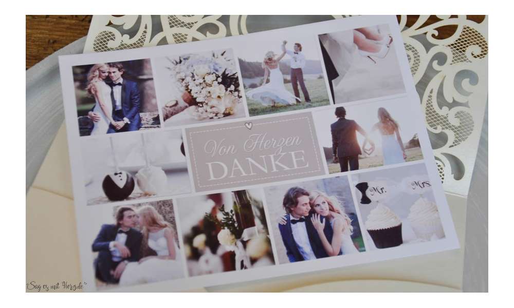 Danksagungskarte Hochzeit Vintage Diy