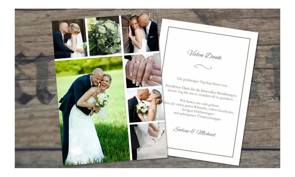 Danksagungskarten Hochzeit