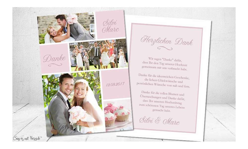 Danksagungskarten Hochzeit Vintage Traum