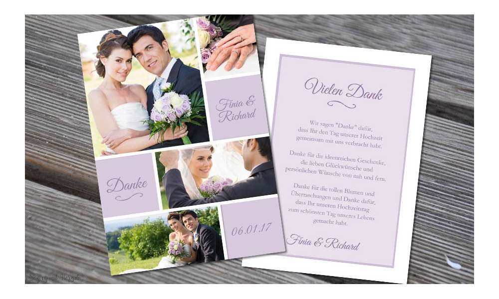 Danksagungskarten Hochzeit Vintage Traum