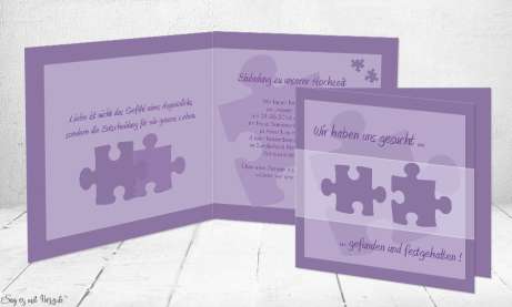 Einladungskarten Hochzeit Puzzle
