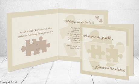 Einladungskarten Hochzeit Puzzle
