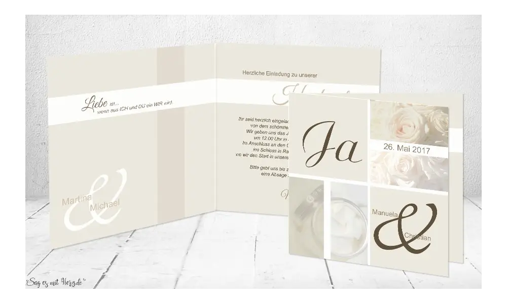 Einladungskarte Hochzeit