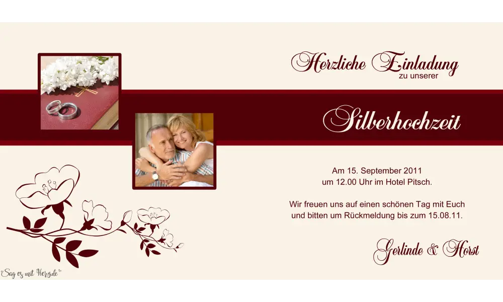 Einladungskarte Hochzeit