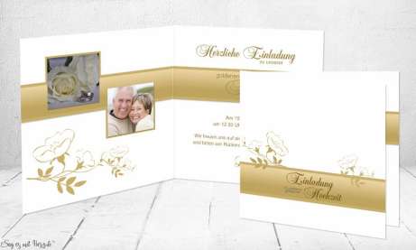 Einladungskarten Für Hochzeit, Gold- & Diamant Produktbild-Vorschau 6