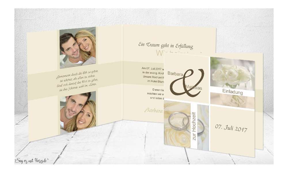 Einladungskarte Hochzeit
