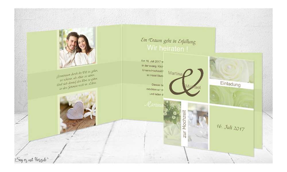 Einladungskarte Hochzeit