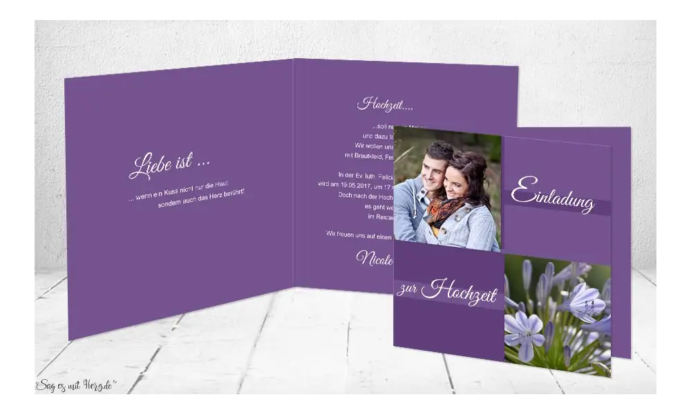 Einladungskarte Hochzeit