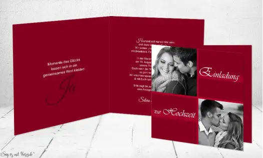 Einladungskarte Hochzeit
