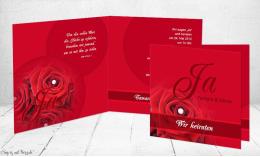Einladungskarte Hochzeit rot